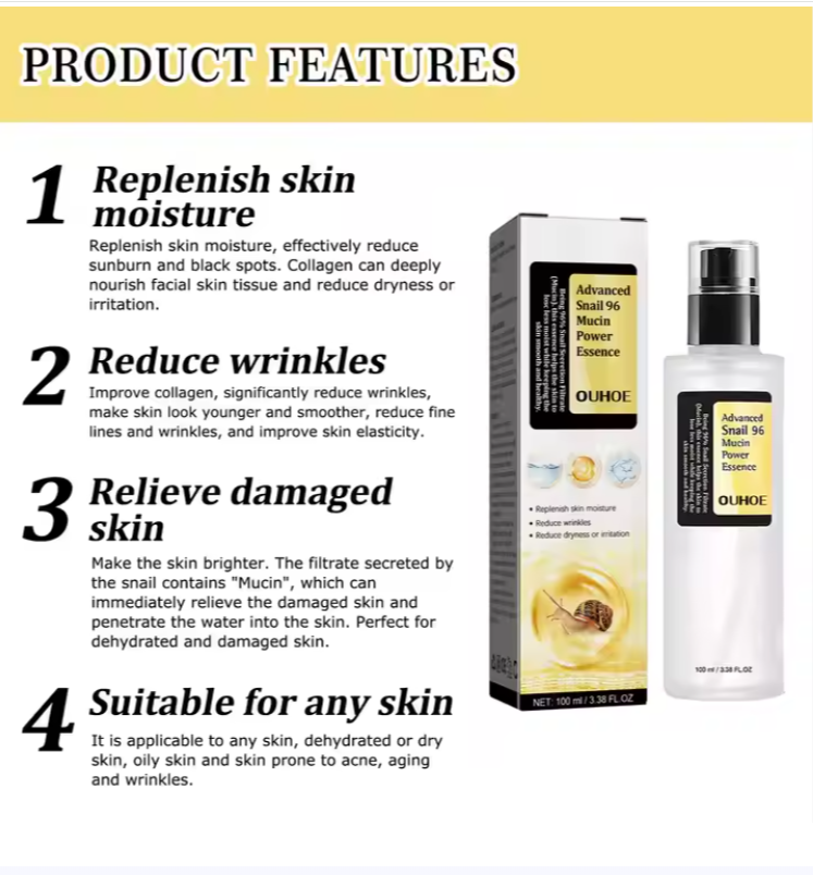 OUHOE Snail 96 Mucin Power Essence 6 100ML